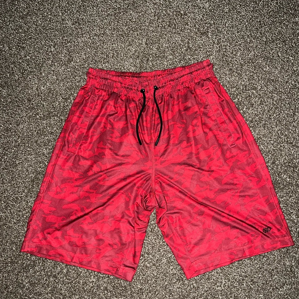 Leg3nd Vintage OG Red Black Athletic Shorts